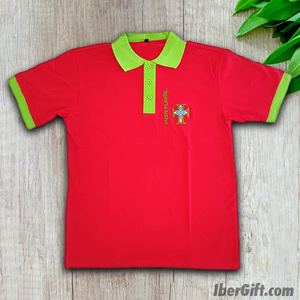 Camisa Pólo Vermelha Portugal Com Símbolo – POLO-02/PGL