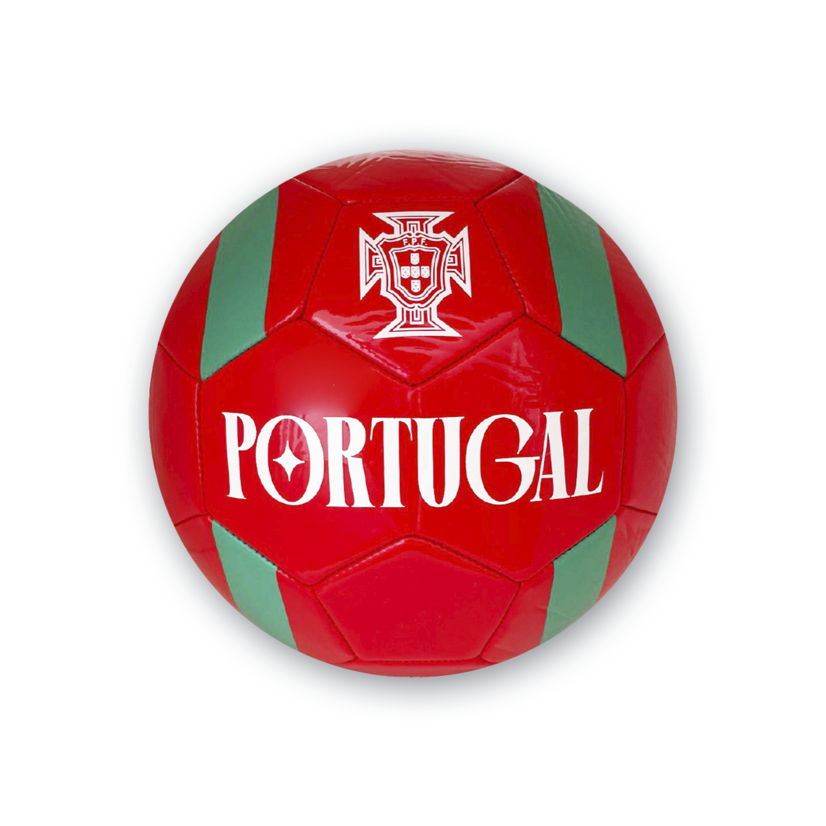 FPF Bola de Futebol Vermelha Riscas Verdes (IBBLFPF09)