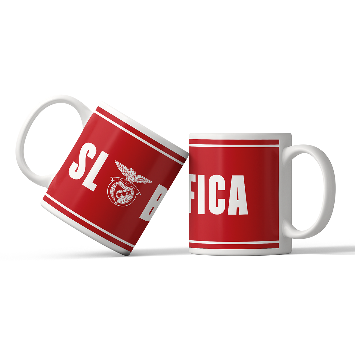 SL Benfica Caneca Vermelha com Riscas (IBCNSLB05)