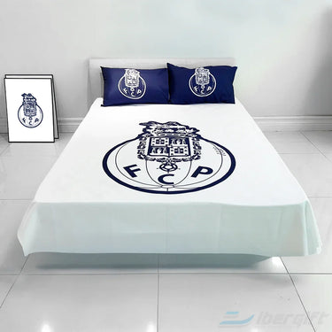 FC Porto Conjunto Lençol + 2 Fronhas Casal Navy com Emblema (IBRCFCP01CJ)