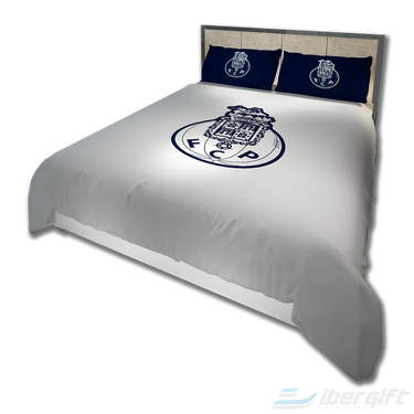FC Porto Conjunto Lençol + 2 Fronhas Casal Navy com Emblema (IBRCFCP01CJ)
