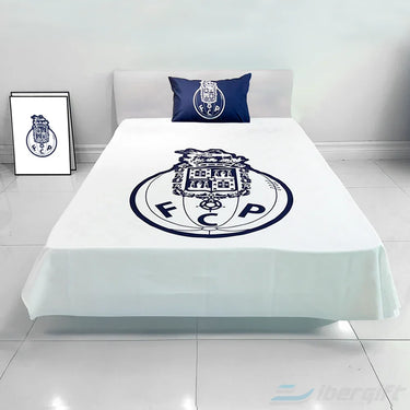 FC Porto Conjunto Lençol + Fronha Solteiro Navy com Emblema (IBRCFCP06CJ)