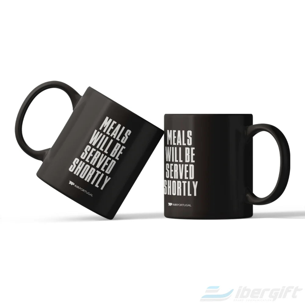 TAP Caneca Preta "Meals will be served" (IBTAP-94)