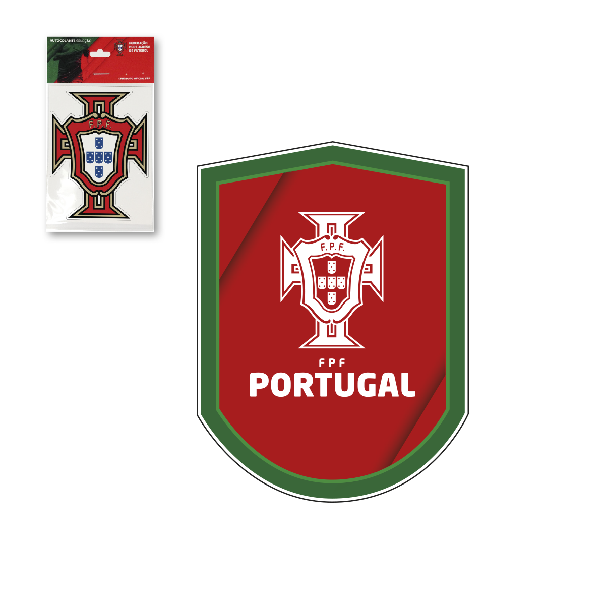 FPF Autocolante Vermelho com Logo Branco 7x10cm (XPTA-FPF09)