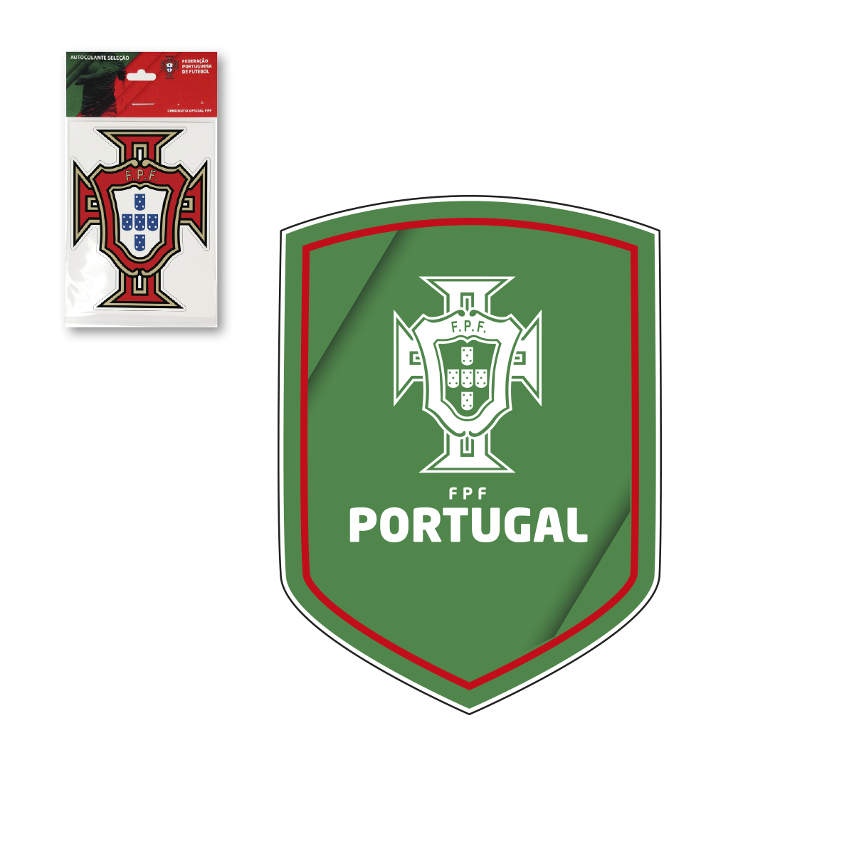 FPF Autocolante Verde com Logo Branco 7x10cm (XPTA-FPF10)