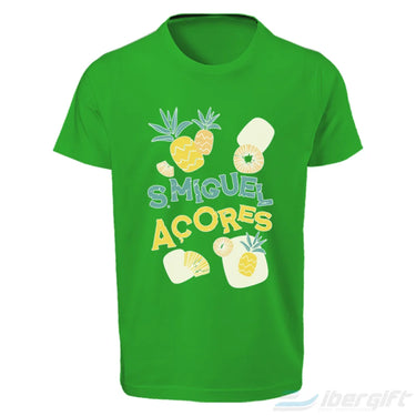 Açores T-Shirt Ananás (Ts2023-04) Verde Claro / 5/6 - T-Shirts