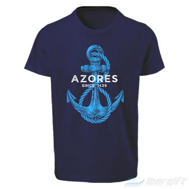 Açores T-Shirt ’’Âncora Azores Since 1439’’ (Ts2024-07) Azul Escuro / 5/6 - T-Shirts