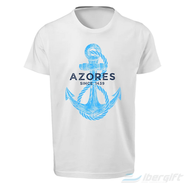 Açores T-Shirt ’’Âncora Azores Since 1439’’ (Ts2024-07) Branco / 5/6 - T-Shirts