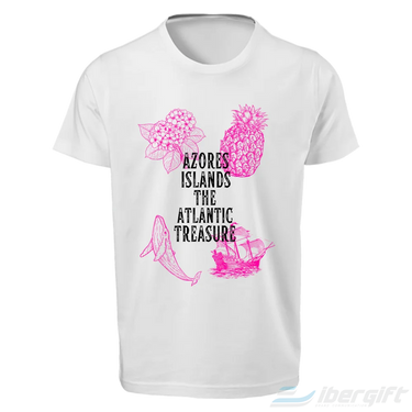 Açores T-Shirt ’’Atlantic Treasure’’ (Ts2024-10) Branco / 5/6 - T-Shirts