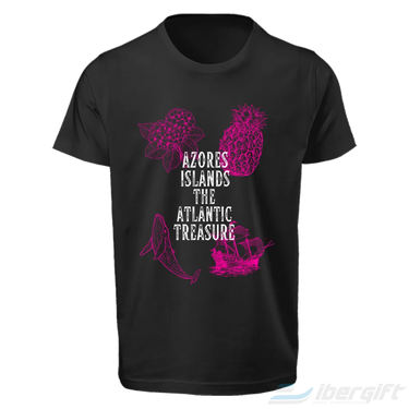 Açores T-Shirt ’’Atlantic Treasure’’ (Ts2024-10) Preto / 5/6 - T-Shirts