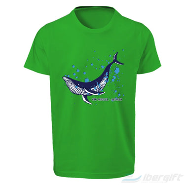 Açores T-Shirt Baleia Splashes (Ts2020-14) Verde Claro / 5/6 - T-Shirts