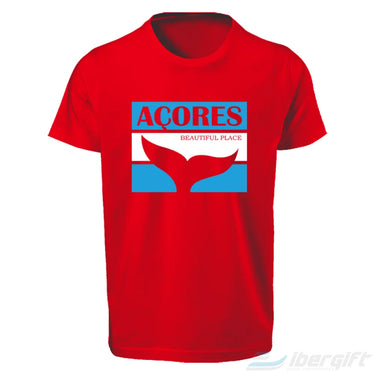 Açores T-Shirt Barbatana (Ts2020-05) Vermelho / 5/6 - T-Shirts