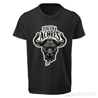 Açores T-Shirt Cabeça Touro (Ts2023-01) Preto / 5/6 - T-Shirts