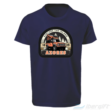 Açores T-Shirt ’’Explore The Island’’ (Ts2024-03) Azul Escuro / 5/6 - T-Shirts