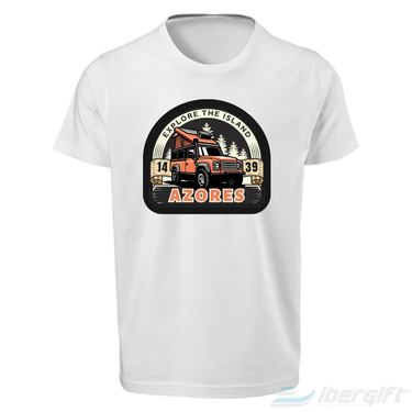 Açores T-Shirt ’’Explore The Island’’ (Ts2024-03) Branco / 5/6 - T-Shirts