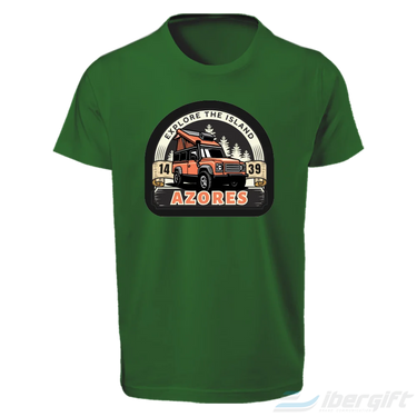 Açores T-Shirt ’’Explore The Island’’ (Ts2024-03) Verde Escuro / 5/6 - T-Shirts