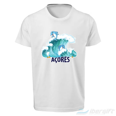 Açores T-Shirt Golfinhos (Ts2020-10) Branco / 5/6 - T-Shirts