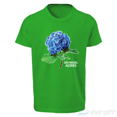 Açores T-Shirt Hortência (Ts2020-11) Verde Claro / 5/6 - T-Shirts