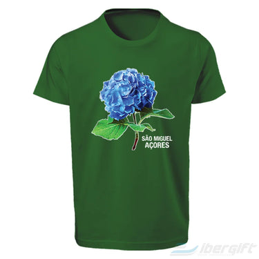 Açores T-Shirt Hortência (Ts2020-11) Verde Escuro / 5/6 - T-Shirts