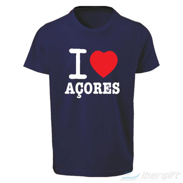 Açores T-Shirt I Love (Ts2017-37) Azul Escuro / 5/6 - T-Shirts