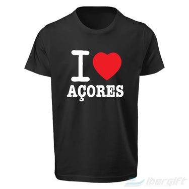 Açores T-Shirt I Love (Ts2017-37) Preto / 5/6 - T-Shirts