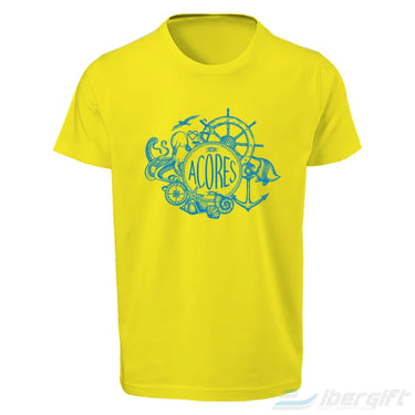 Açores T-Shirt Ilustração (Ts2018-13) Amarelo / 5/6 - T-Shirts