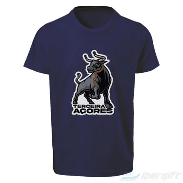 Açores T-Shirt Touro Ilustração (Ts2023-02) Azul Escuro / 5/6 - T-Shirts