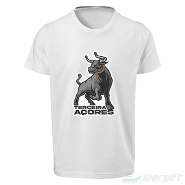 Açores T-Shirt Touro Ilustração (Ts2023-02) Branco / 5/6 - T-Shirts