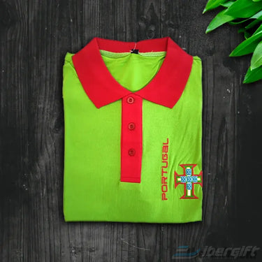 Camisa Pólo Verde Portugal Com Símbolo – Ibergift Polo-01/Pgl - Roupas T-Shirts