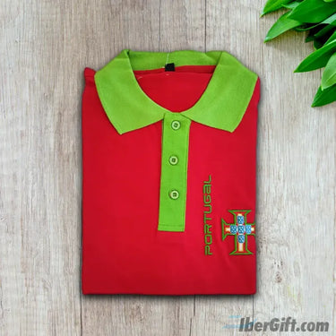 Camisa Pólo Vermelha Portugal Com Símbolo – Polo-02/Pgl - Roupas T-Shirts