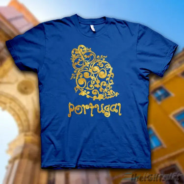 Coração De Viana Dourado T-Shirt – Ibergift Ts2017-08 Azul / 5/6 Portugal - Roupas T-Shirts