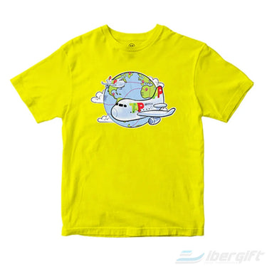 Desenho De T-Shirt Terra E Tap Airplane – Ibergift Ibtap-35 Amarelo / 5/6 - Tshirts