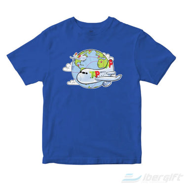 Desenho De T-Shirt Terra E Tap Airplane – Ibergift Ibtap-35 Azul / 5/6 - Tshirts