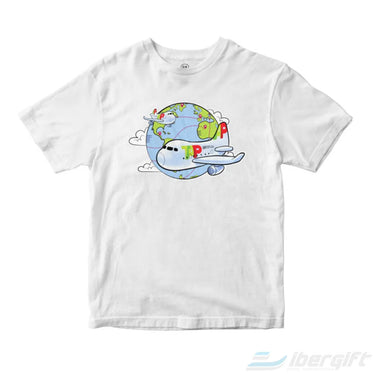 Desenho De T-Shirt Terra E Tap Airplane – Ibergift Ibtap-35 Branco / 5/6 - Tshirts