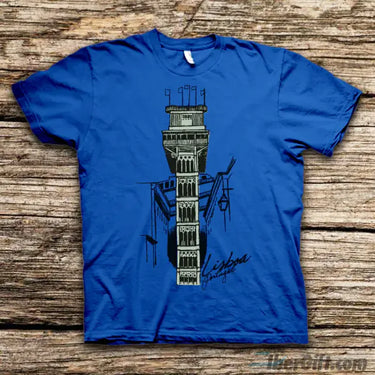 Elevador De Santa Justa T-Shirt – Ibergift Ts2017-25 Azul / 5/6 Portugal - Roupas T-Shirts