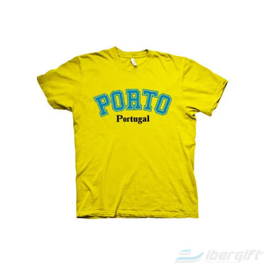 Ibergift – Porto Portugal Typography T-Shirt Ts2017-01 Amarelo / 5/6 - Roupas T-Shirts