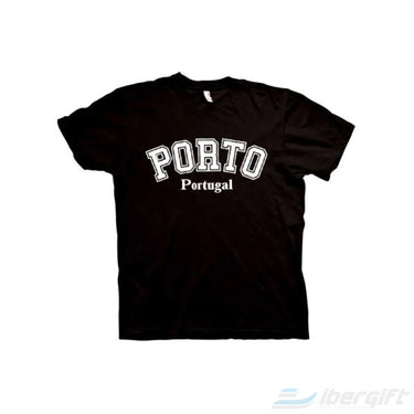 Ibergift – Porto Portugal Typography T-Shirt Ts2017-01 Preto / 5/6 - Roupas T-Shirts