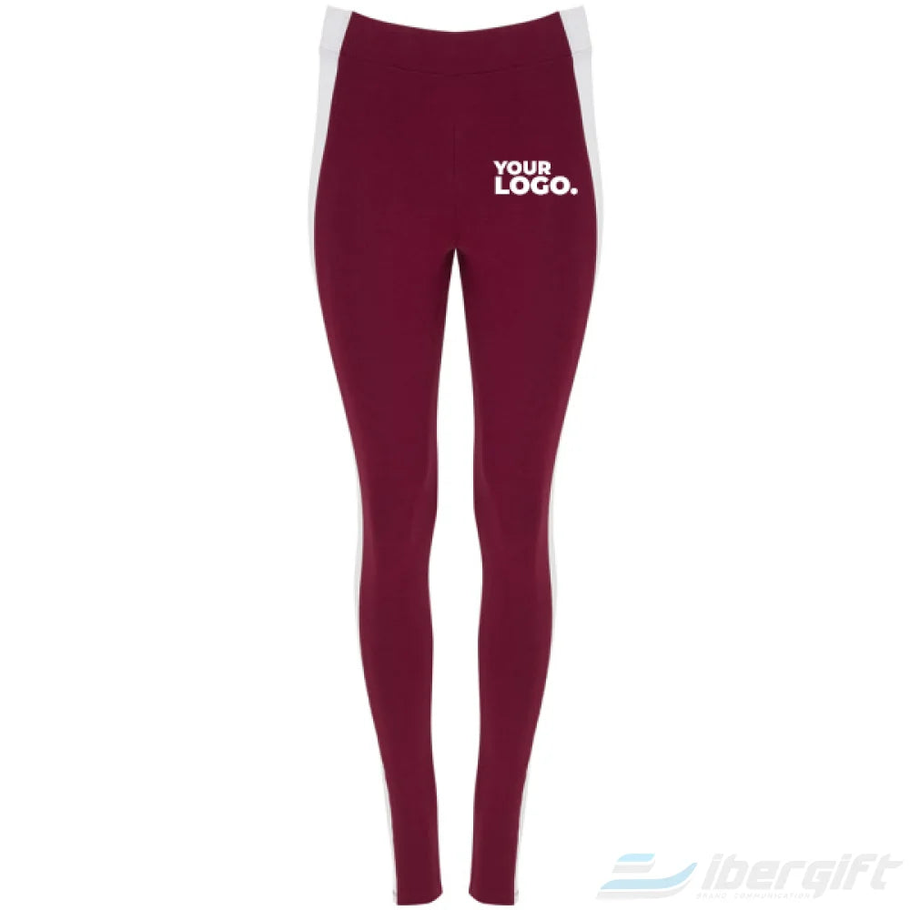 Leggin Bicolor Bordo/Branco / 5/6 Corporate - Têxtil Técnico