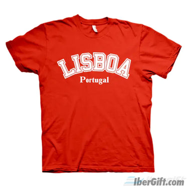 Lisboa Portugal T-Shirt – Ibergift Ts2017-02 Vermelho / 5/6 - Roupas T-Shirts