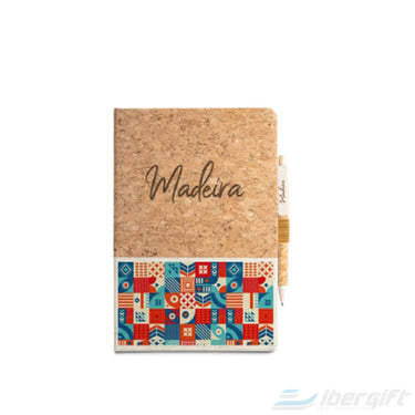 Notebook A5 Argola Cortiça C/ Caneta (Ibblcn/11) Madeira - Notebooks A6