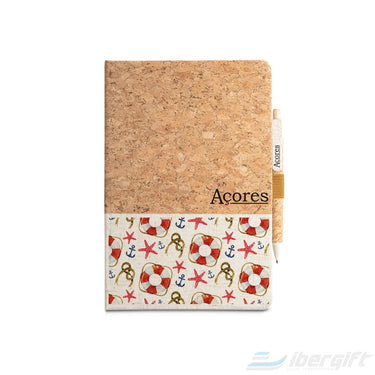 Notebook A5 Argola Cortiça C/ Caneta (Ibblcn/16) Açores -