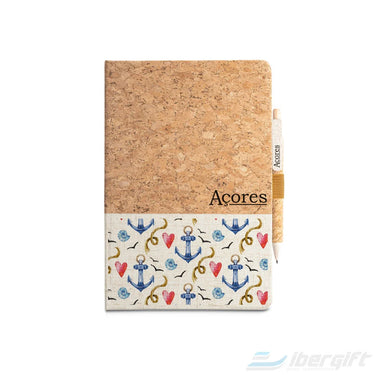 Notebook A5 Argola Cortiça C/ Caneta (Ibblcn/17) Açores -