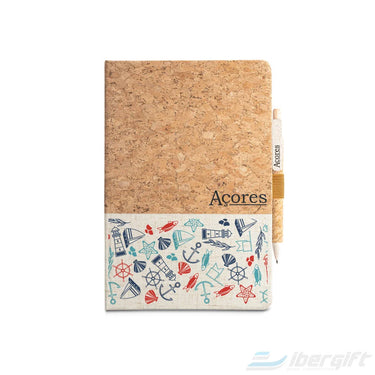 Notebook A5 Argola Cortiça C/ Caneta (Ibblcn/18) Açores -