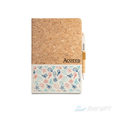 Notebook A5 Argola Cortiça C/ Caneta (Ibblcn/21) Açores -