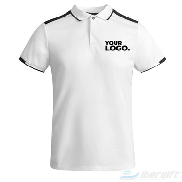 Polo Casuale Branco/Preto / 5/6 Corporate - Têxtil Casual