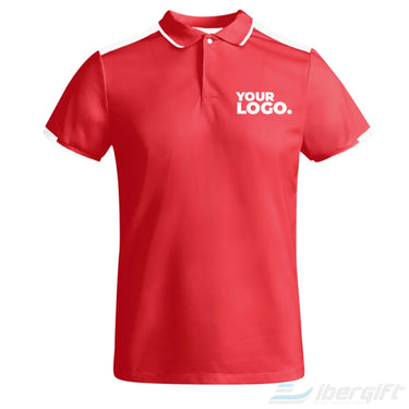 Polo Casuale Vermelho/Branco / 5/6 Corporate - Têxtil Casual