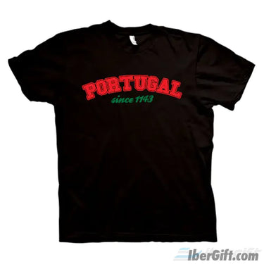 Portugal Since 1143 T-Shirt – Ibergift Ts2017-03 Preto / 5/6 - Roupas T-Shirts