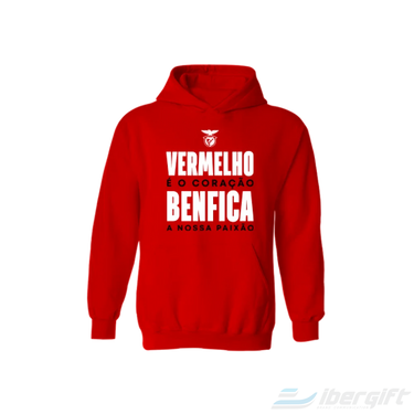 Sl Benfica Hoodie (Swt21Bc) Vermelho / 5/6 - Hoodies