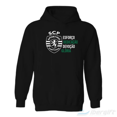 Sporting Cp Hoodie (Swt24Sa) Preto / S - Hoodies