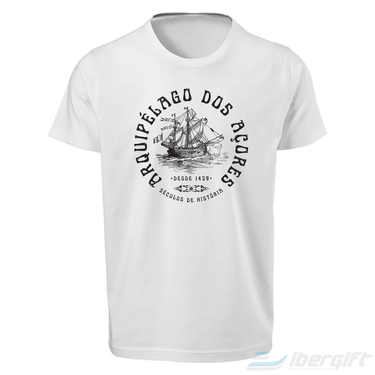 T-Shirt ’’Âncora Azores Since 1439’’ (Ts2024-08) Branco / 5/6 Açores - T-Shirts